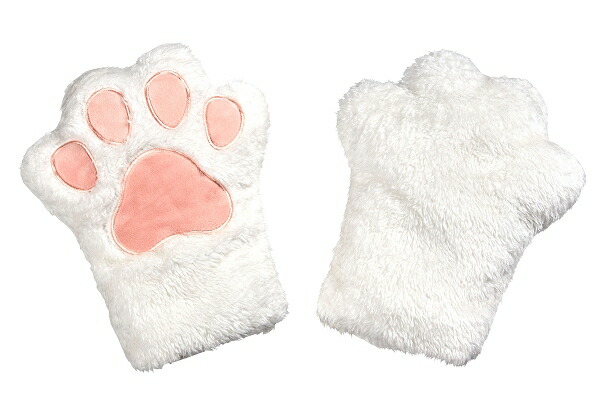 楽天市場】もふもふアニマル 白ねこの手 [白猫の手 コスプレ キャット