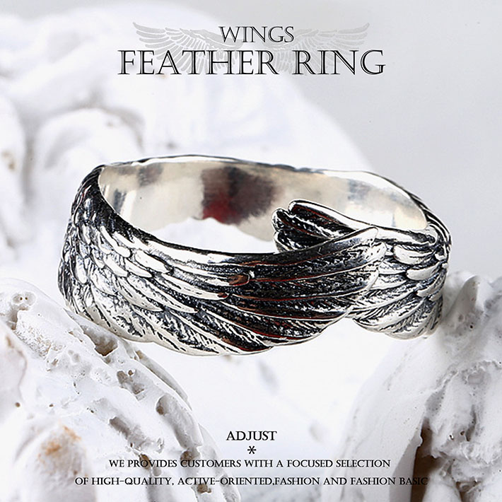 楽天市場】指輪 シルバー925 羽根 天使 ヴィンテージ SILVER925 メンズ