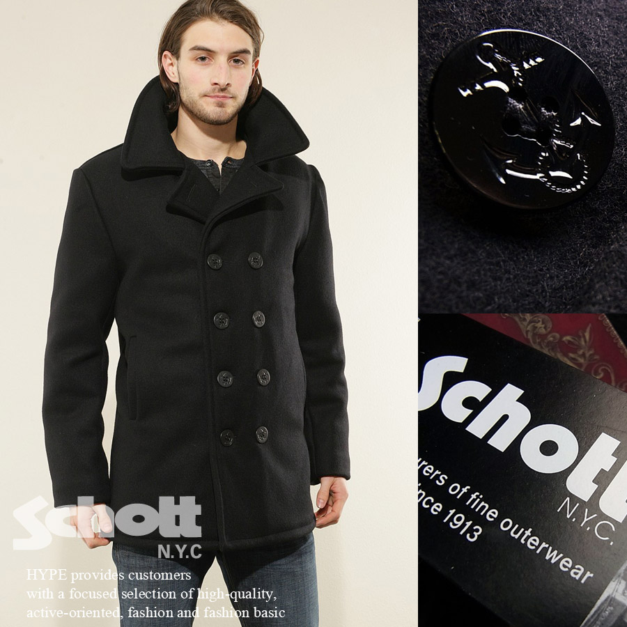 楽天市場】ピーコート メンズ Pコート ショット Schott ダブル