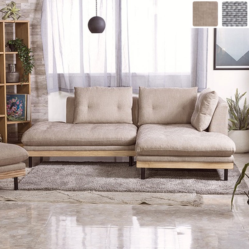 楽天市場】(正規品)カウチソファ ダブルシェーズソファ L字ソファ 幅広