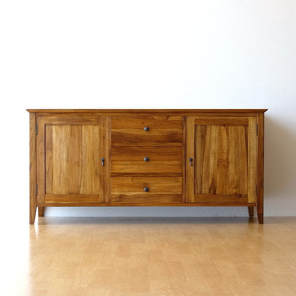 楽天市場】チーク無垢材 サイドボード 木製 総無垢材 リビングボード