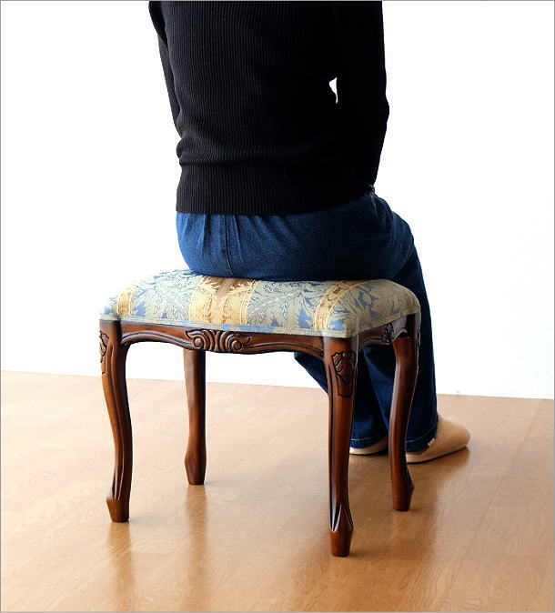 楽天市場】スツール 猫脚 アンティーク おしゃれ クッション 玄関 椅子