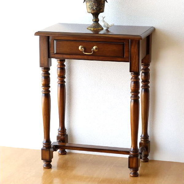 楽天市場】コンソールテーブル マホガニー材 電話台 花台 玄関