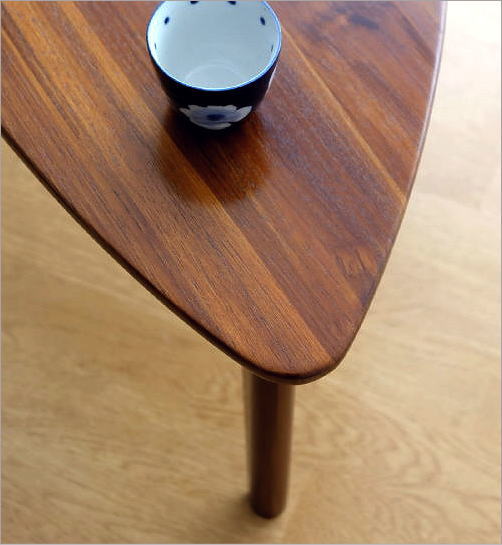 楽天市場】ローテーブル おしゃれ 木製 三角 チーク材 無垢材 天然木