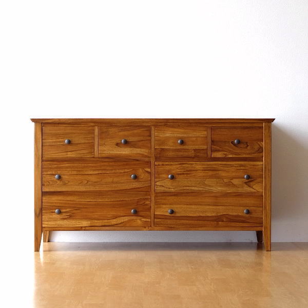 楽天市場】チーク無垢材 チェスト 総無垢材 木製 収納家具 洋服タンス