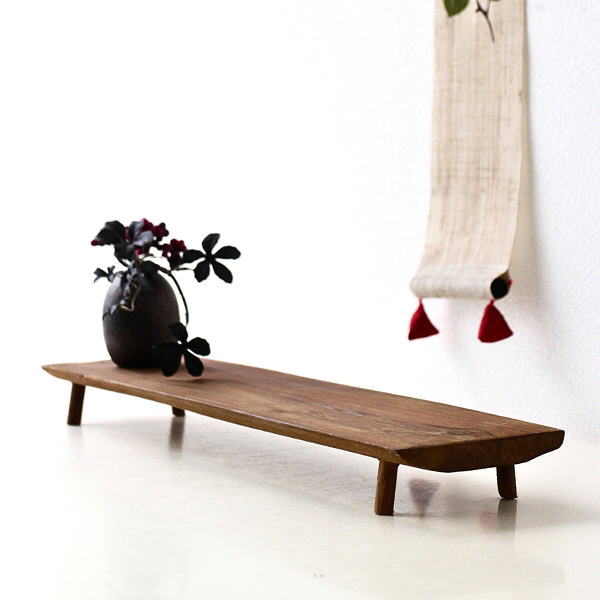 楽天市場】チークトレー 天然木 ディスプレイスタンド インテリア