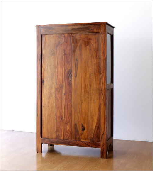 楽天市場】キャビネット 木製 ガラス 飾り棚 扉付き収納棚 収納 天然木