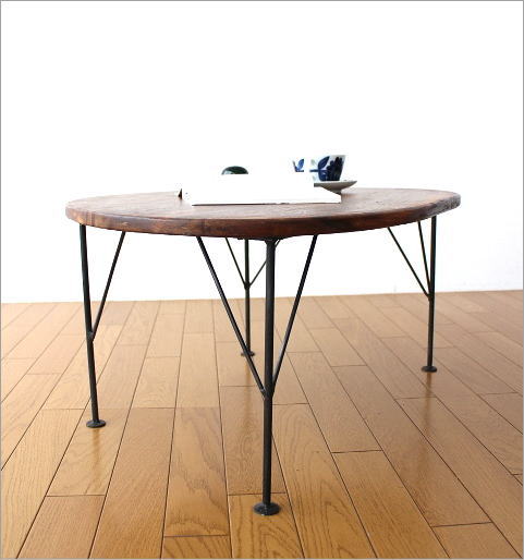 楽天市場】ローテーブル 天然木 木製 無垢材 アイアン おしゃれ