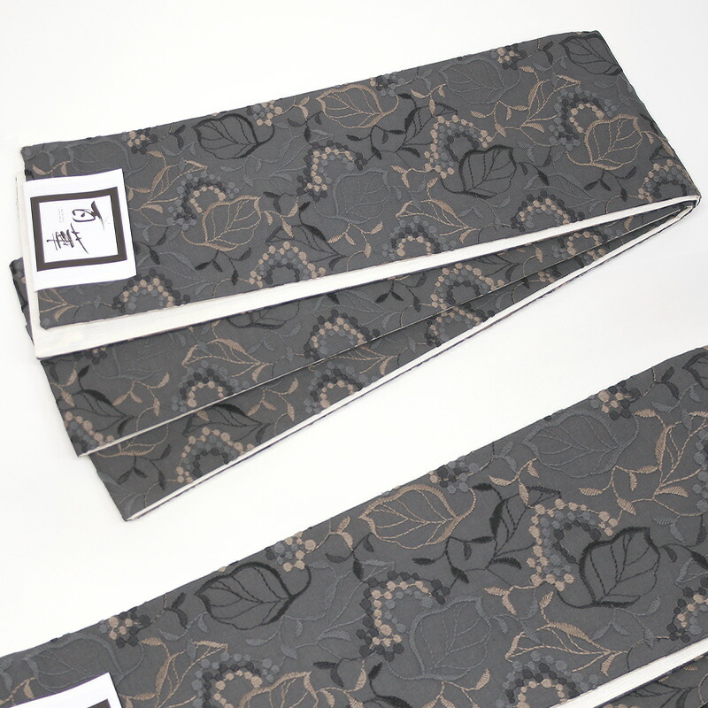 楽天市場】半巾帯 レース《百華MOMOKA 》花柄 刺繍 2色 コットンレース