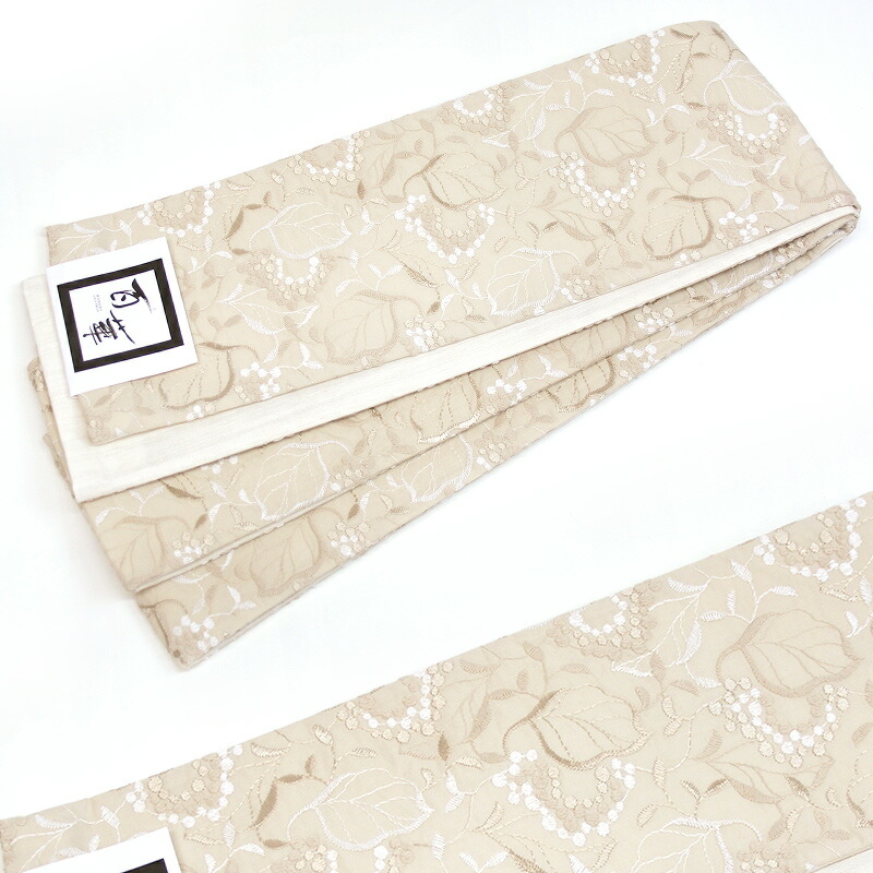 楽天市場】半巾帯 レース《百華MOMOKA 》花柄 刺繍 2色 コットンレース