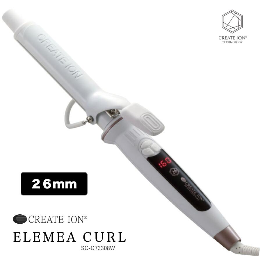 楽天市場】クレイツイオン エレメア カール 38mm SC-G73312W ヘア