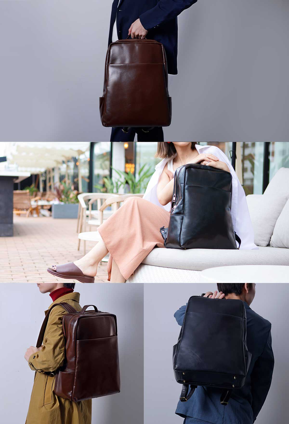 楽天市場】リュック メンズ レザー ビジネスリュック ビジネスバッグ