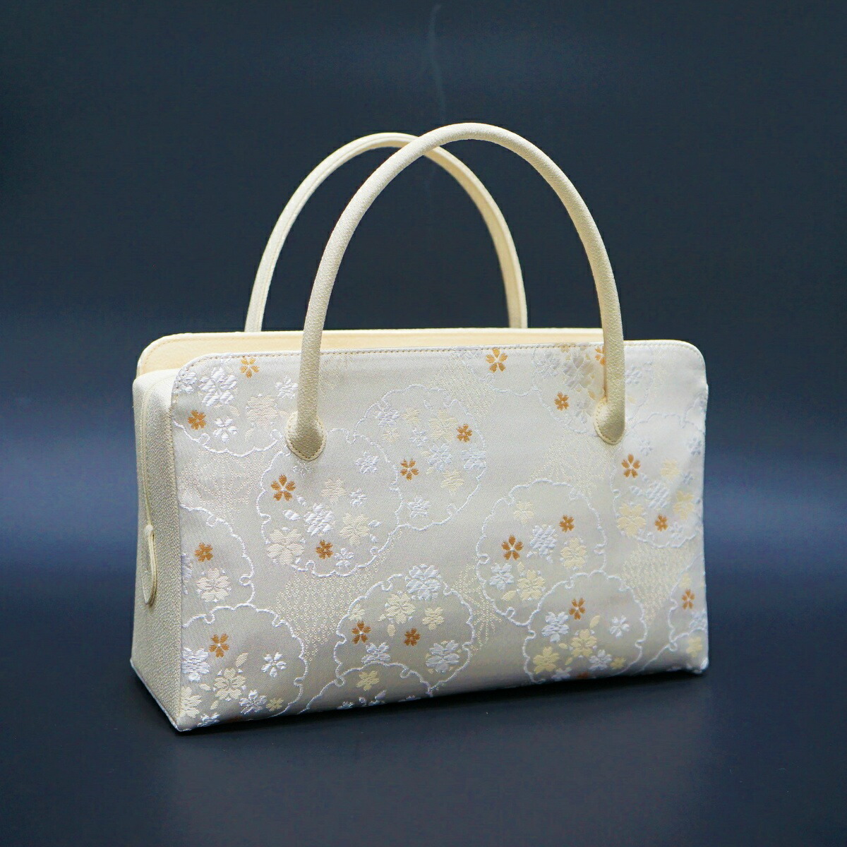 楽天市場】和装バッグ 利休バッグ 金蘭織物 雪輪紋柄商品番号 40