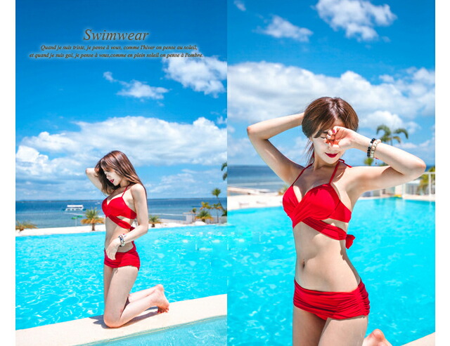 楽天市場】クロス ホルターネック ビキニ 2点セット レディース 水着