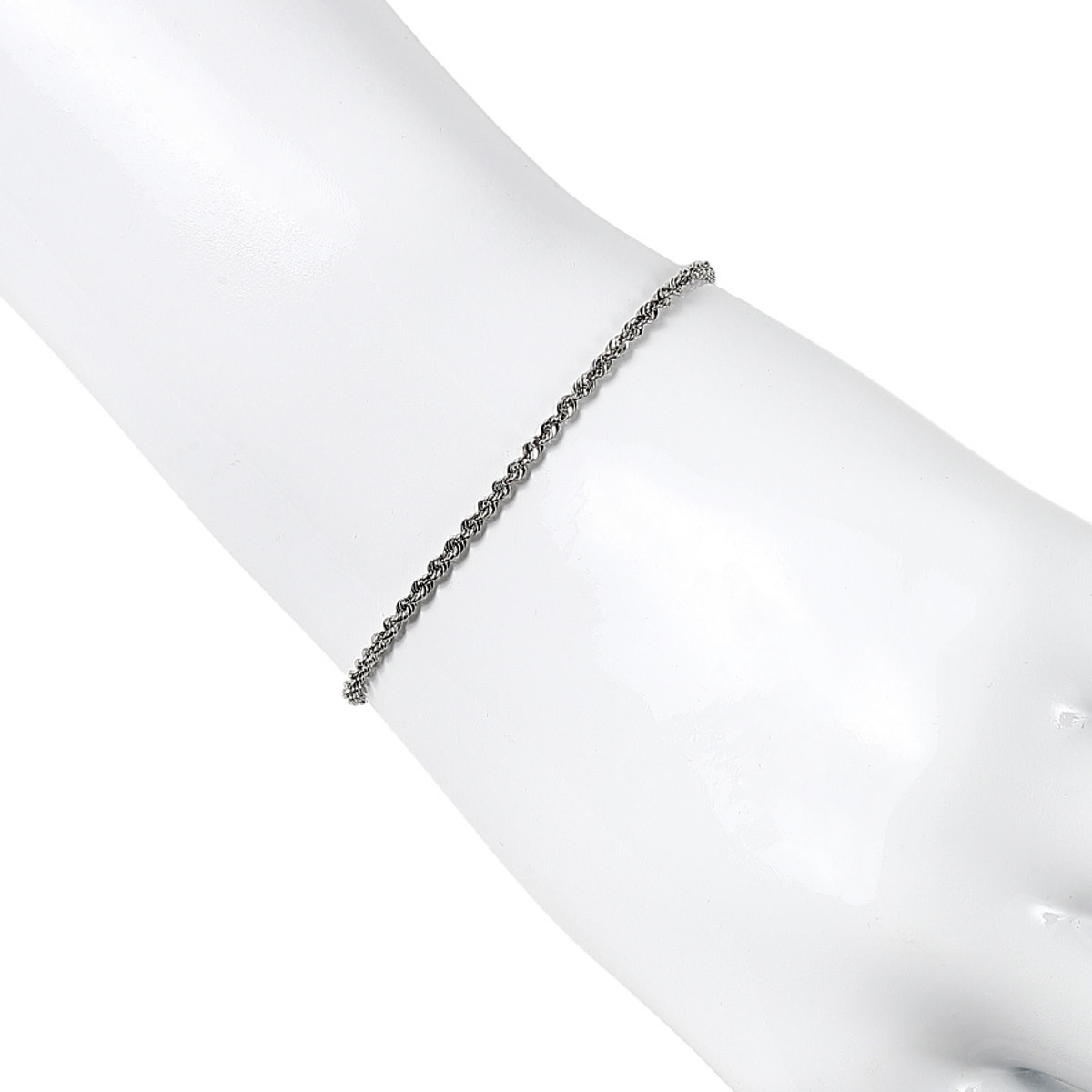 楽天市場】ブレスレット プラチナ パイプロープ チェーン 幅2mm 18cm