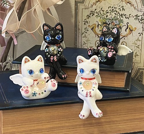 楽天市場】招き猫 デコレーション キラキラ 置物 おしゃれ かわいい