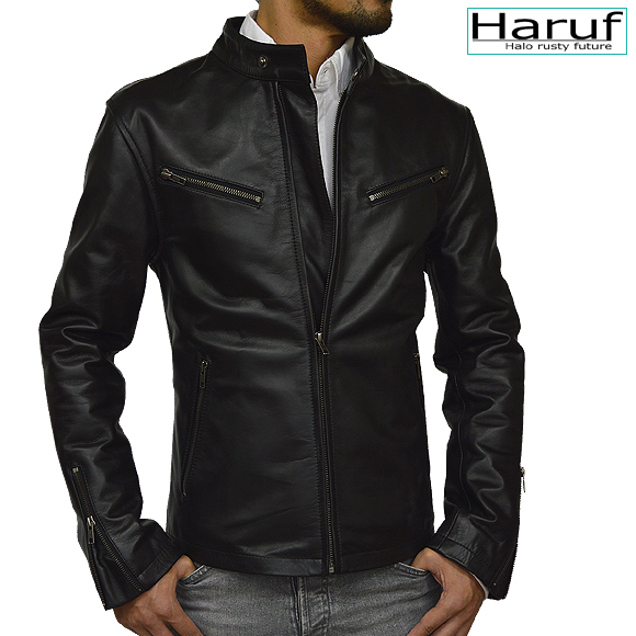 楽天市場】シングル ライダースジャケット レザージャケット メンズ 革