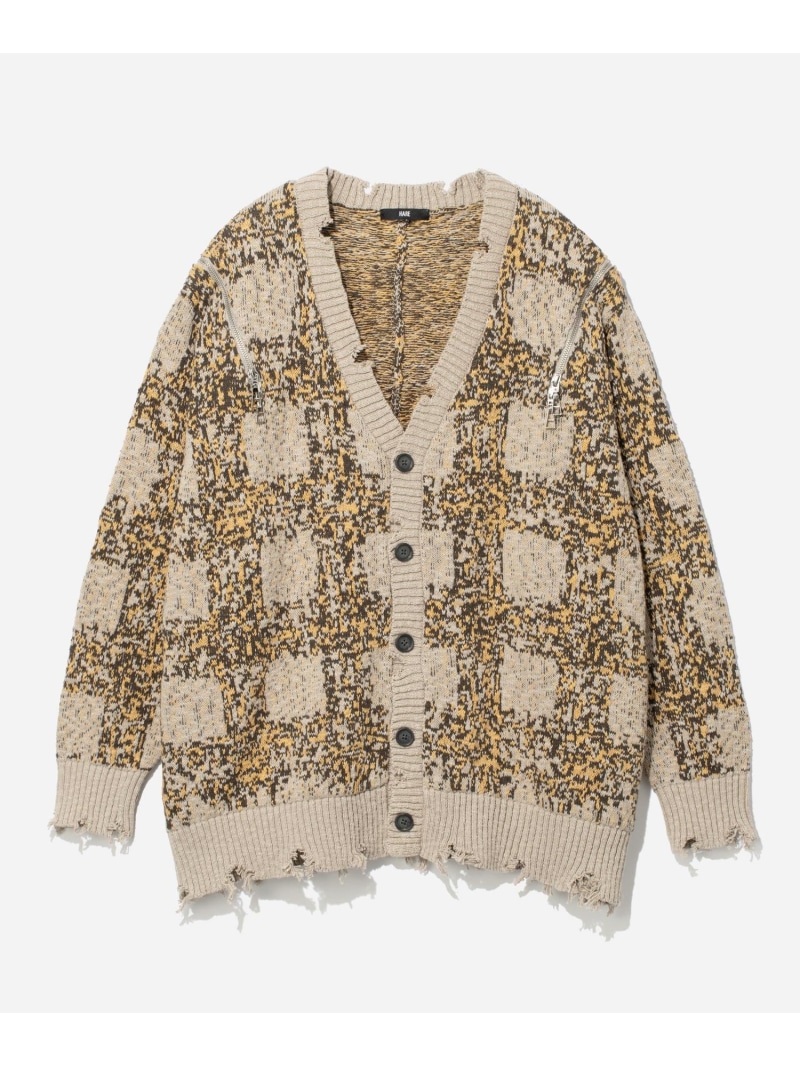 楽天市場】BIGダメージZIPカーディガン HARE ハレ トップス ニット