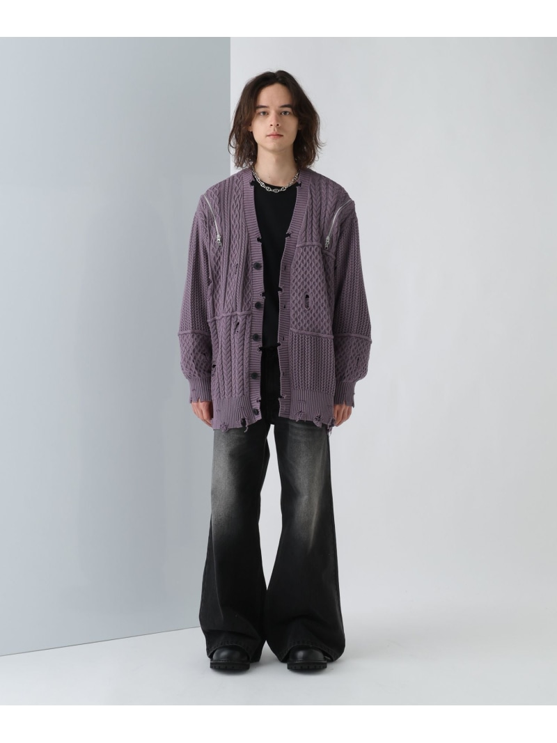 楽天市場】BIGダメージZIPカーディガン HARE ハレ トップス ニット