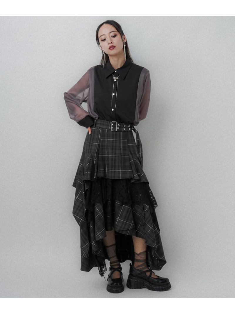 楽天市場】タータンチェックティアードスカート HARE ハレ スカート
