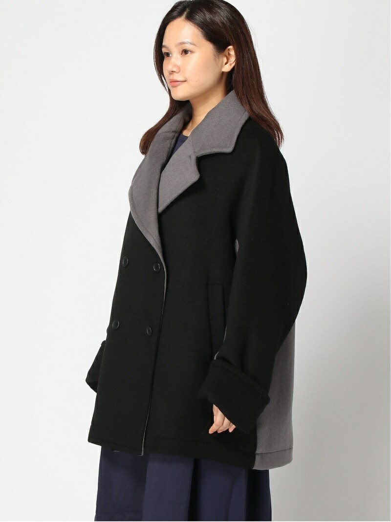 楽天市場】(W)バイカラーPコート HARE ハレ ジャケット・アウター