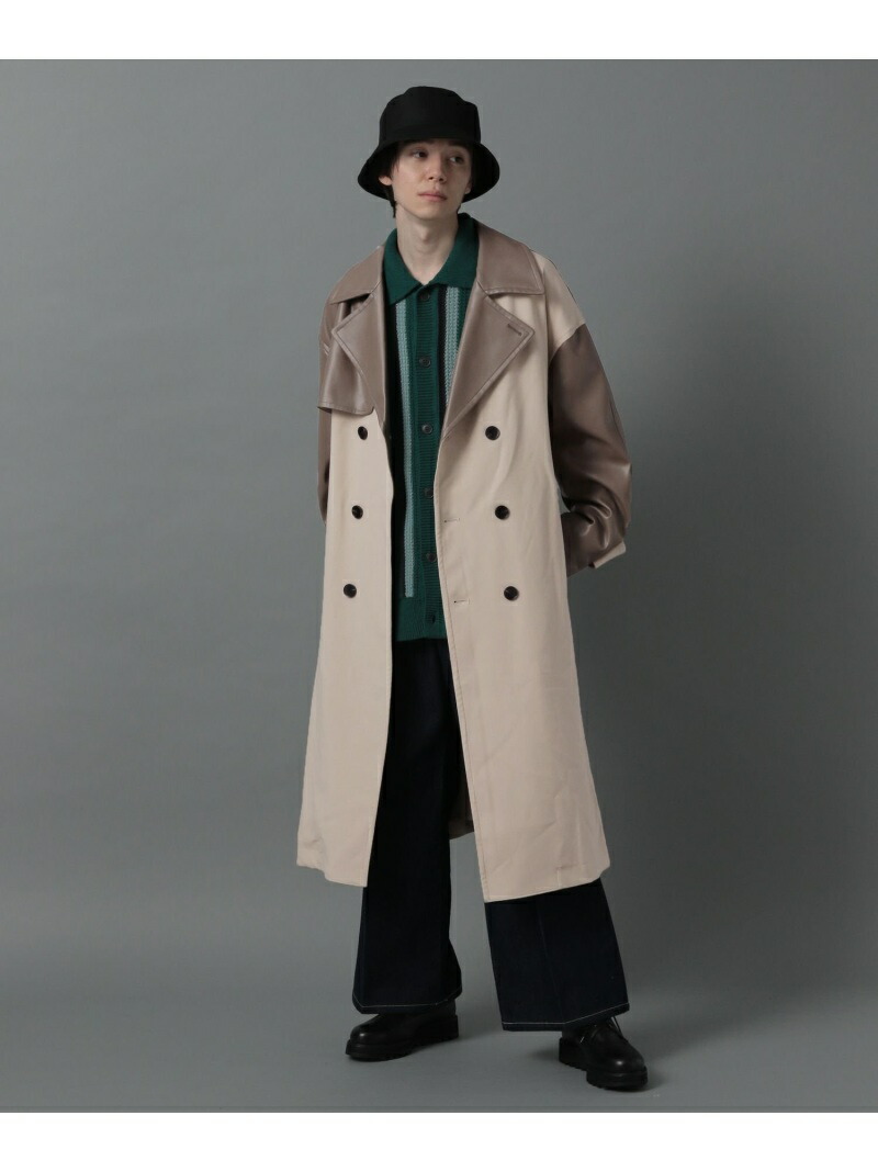 楽天市場】【SALE／50%OFF】(M)Fレザーコンビトレンチコート HARE ハレ