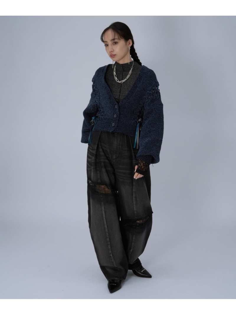 楽天市場】モールレースアップカーディガン HARE ハレ トップス