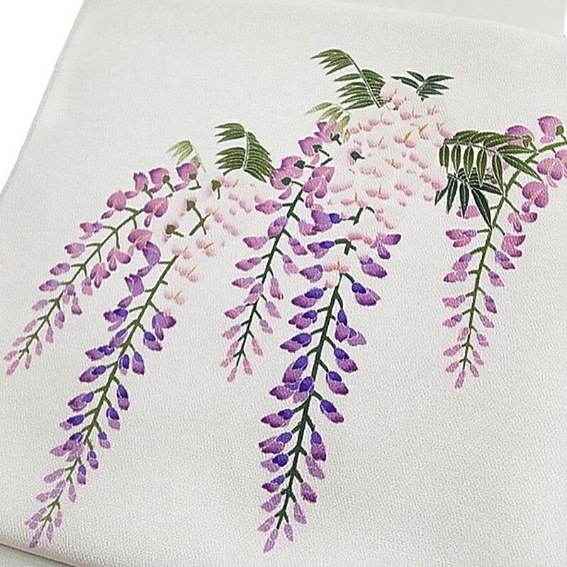 楽天市場】名古屋帯 カジュアル 十日町友禅 秀美 未仕立て 反物 藤の花