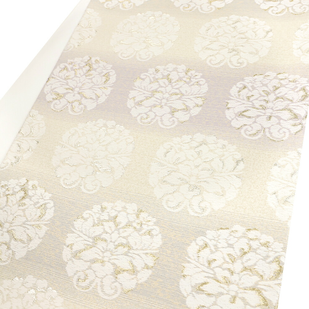 楽天市場】袋帯 正絹 唐織 西陣織 新品 白地 華文 横段 金銀糸 西陣 大