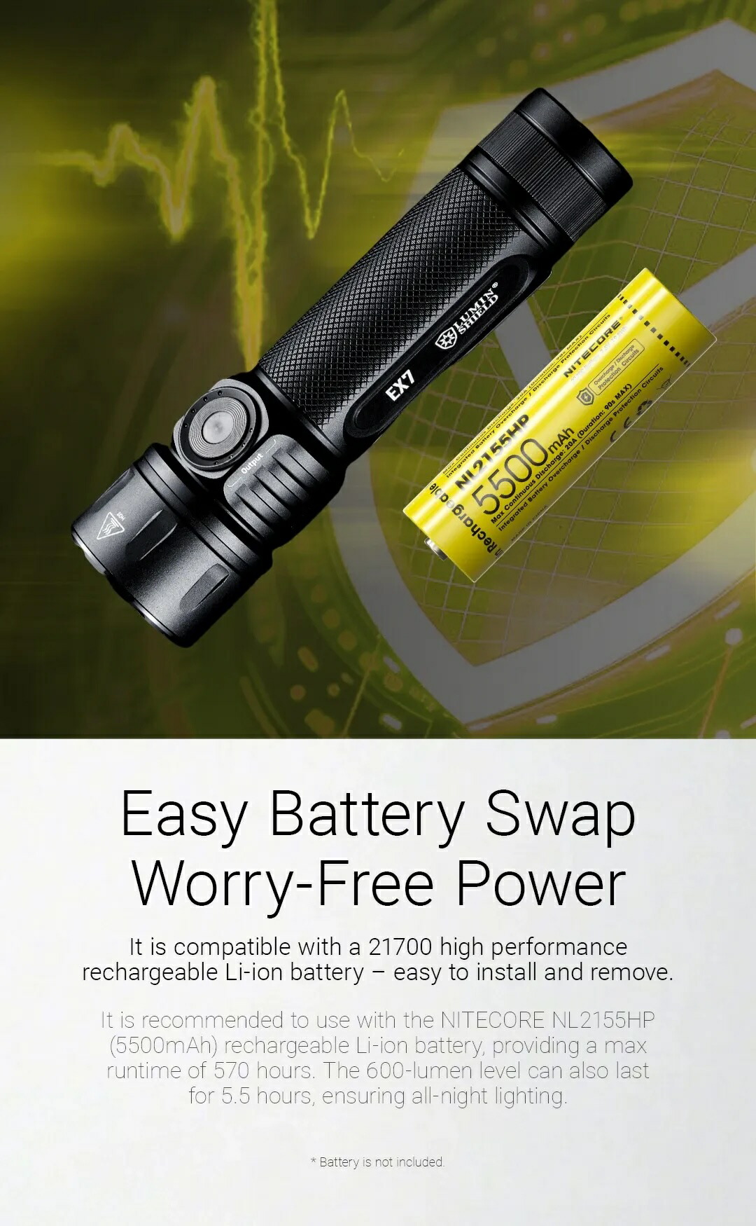 楽天市場】Nitecore EX7 充電式フラッシュライト 最大6000ルーメン