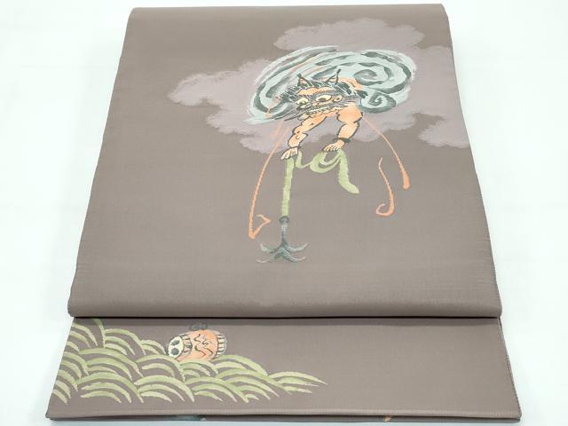 楽天市場】平和屋着物□極上 太鼓柄袋帯 綴れ 大津絵十種 雷公の太鼓釣
