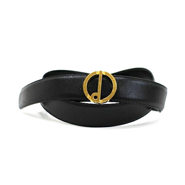 楽天市場】ダンヒル レザーベルト ゴールド金具 ブラック 全長125