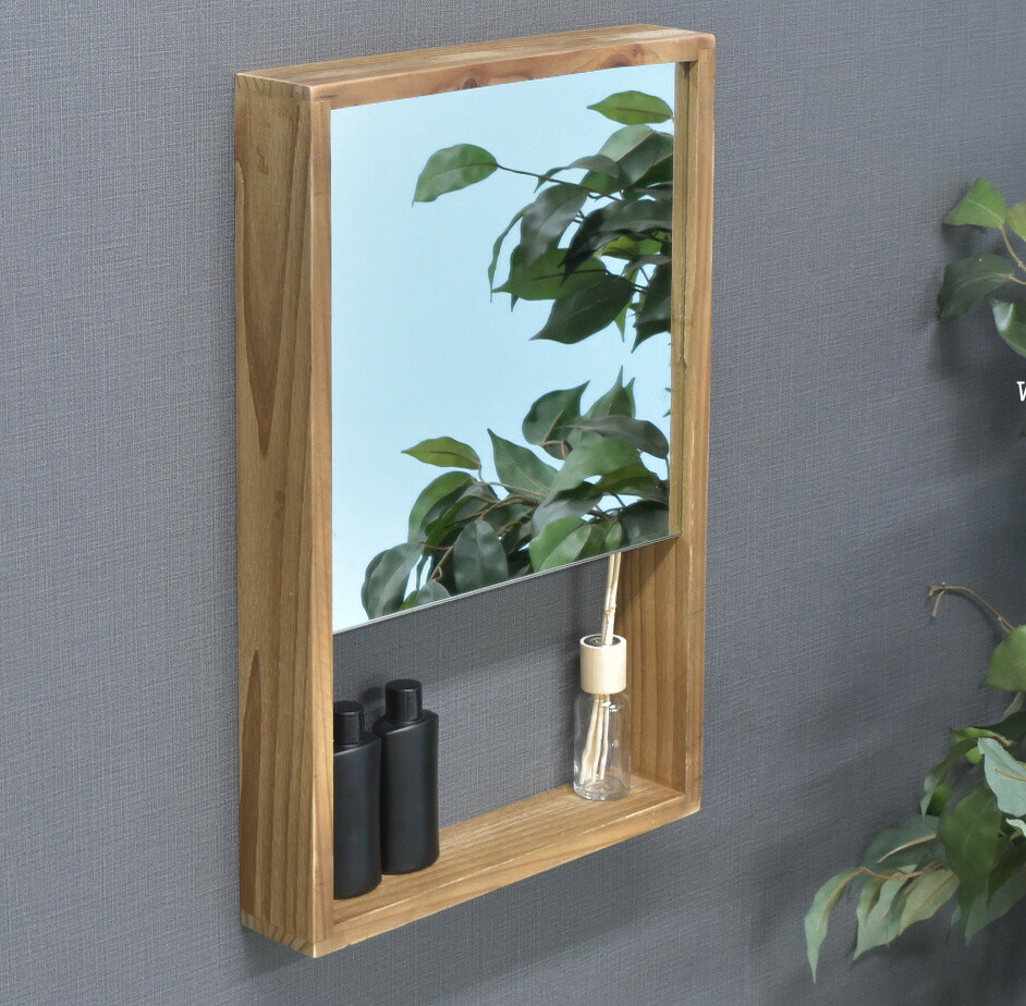 楽天市場】鏡 収納付き 壁掛けミラー ウォールミラー 壁かけ 壁掛け鏡