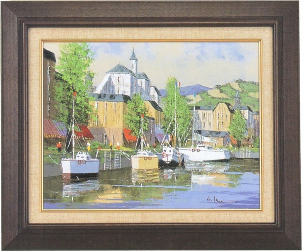 楽天市場】油絵 オリオ港 黒沢久作品 F6サイズ 肉筆油絵 油彩額装作品