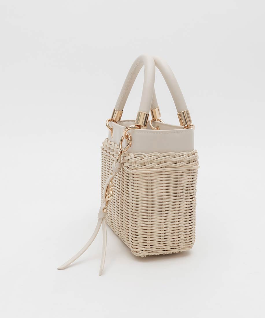 楽天市場】RANDA/ランダ/2WAY ラタンスクエアハンドバッグ/FB35222/U5