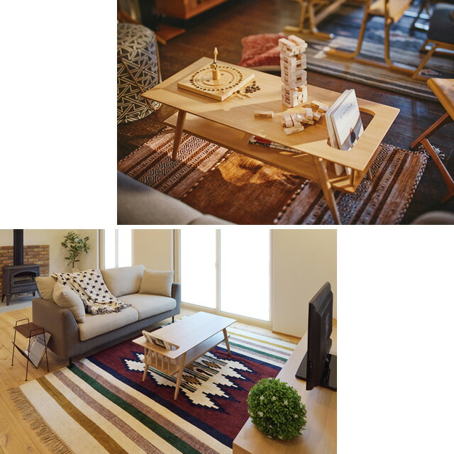 楽天市場】センターテーブル テーブル おしゃれ 棚付センターテーブル