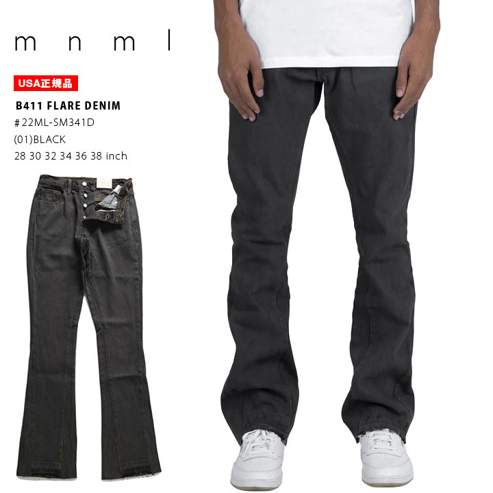 楽天市場】mnml デニム ジーンズ メンズ 黒 ミニマル ジーパン Gパン
