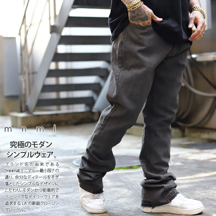 楽天市場】mnml デニム ジーンズ メンズ 黒 ミニマル ジーパン Gパン