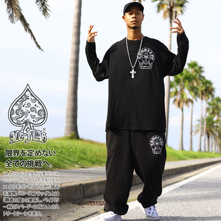 楽天市場】【48%OFF】ACE FLAG 上下セット 長袖 ブランド スケボー