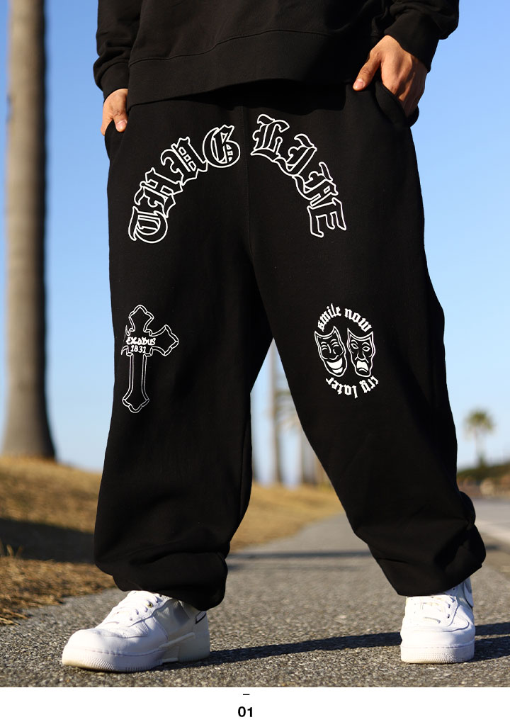 楽天市場】ACEFLAG スウェットパンツ メンズ 春夏秋冬用 黒 大きい