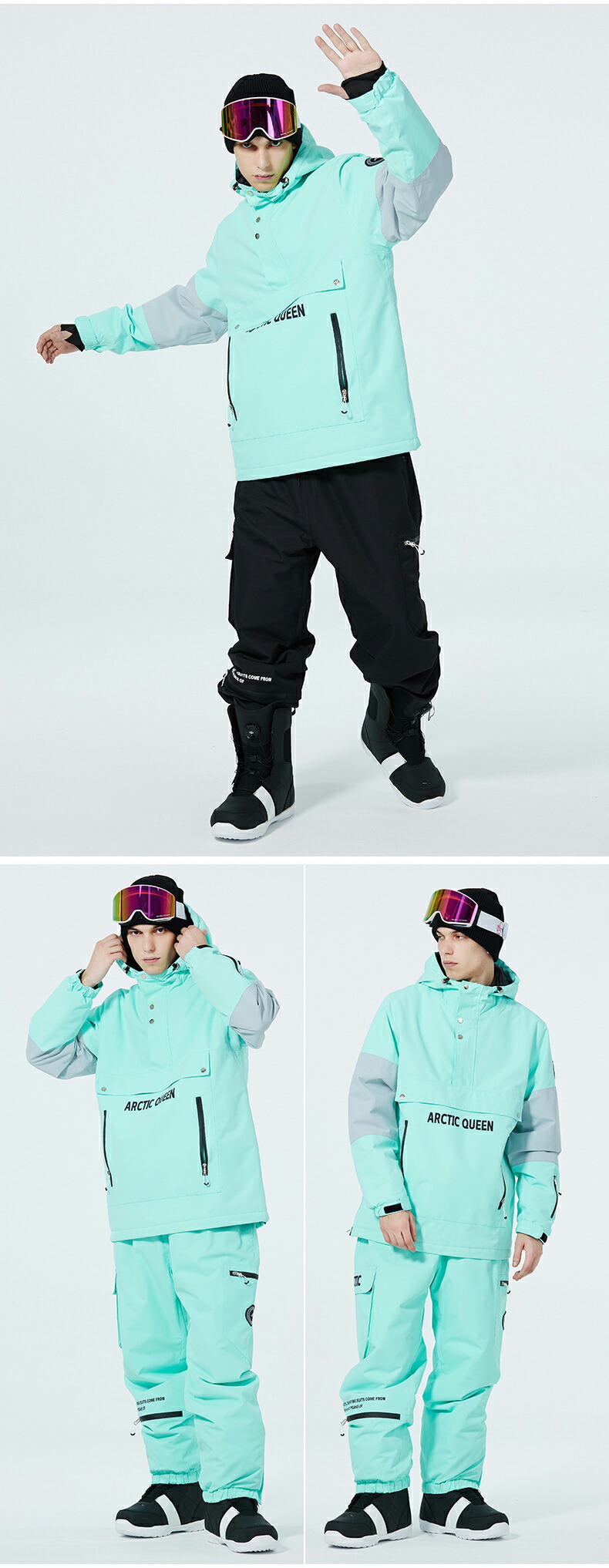 楽天市場】スノーボードウェア 上下セット スキーウェア メンズ