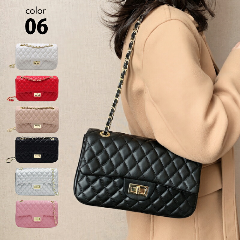 楽天市場】キルティング チェーン バッグ ショルダー 斜めがけ