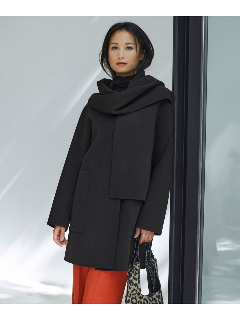 楽天市場】【SALE／70%OFF】ウールリバー ストール付きノーカラー