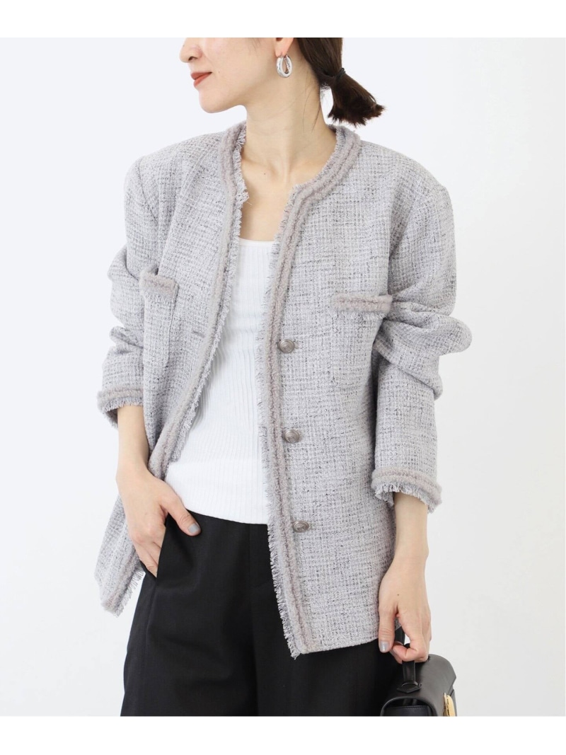 楽天市場】【SALE／30%OFF】ブッチャーツイードフリンジジャケット