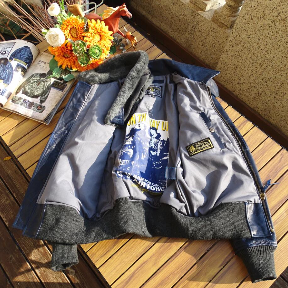 楽天市場】B-15フライトジャケット 本革 メンズ ウール 襟取り外し可能