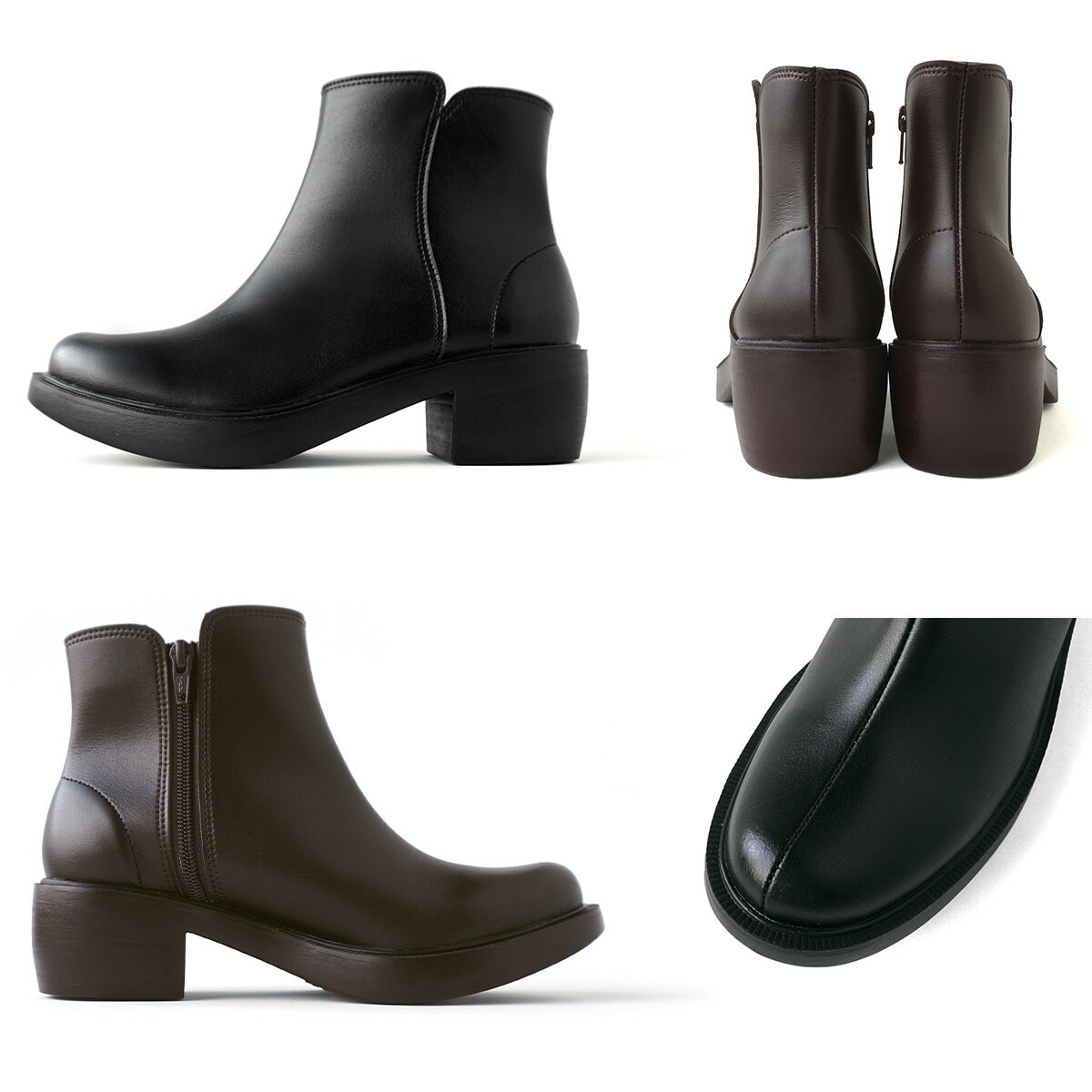 楽天市場】ショートブーツ 厚底 レディース 歩きやすい ブラック 黒