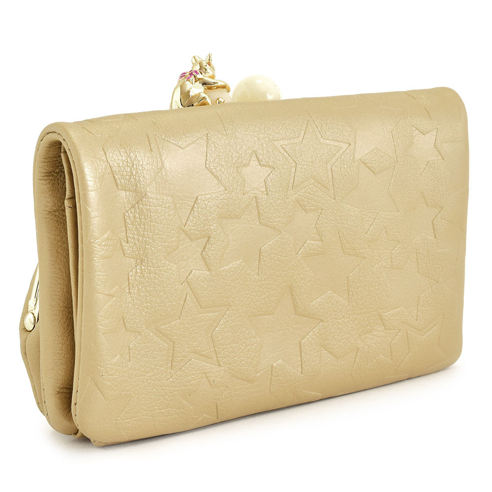 楽天市場】アナスイ 財布 二つ折り財布 がま口財布 ゴールド ANNA SUI