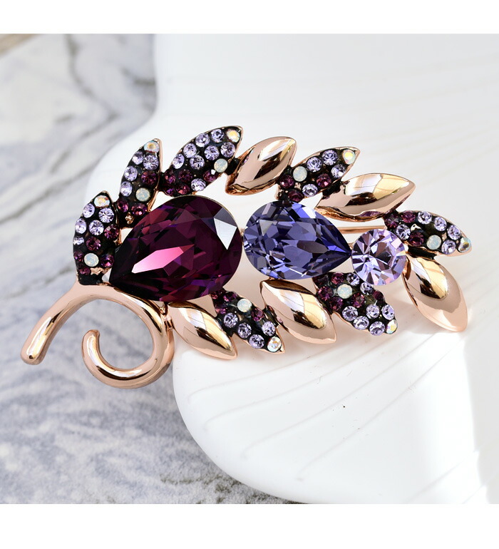 楽天市場】ブローチ レディース オシャレ 紫 古希 お祝い ゴージャス