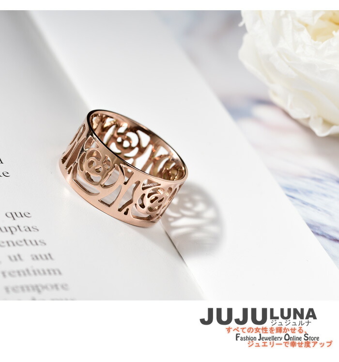 楽天市場】リング 指輪 カメリア 椿の花 ステンレス製 サージカル