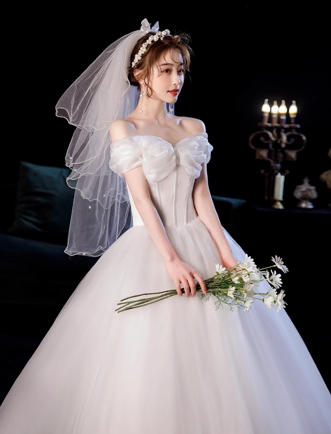 楽天市場】オフショルダー ウエディングドレス ロング丈 マキシ丈 A